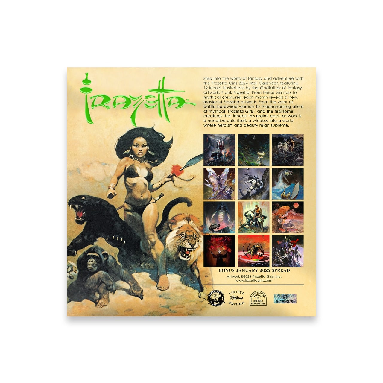 Frank Frazetta 2024 Wall Calendar (Limited Collector’s Edition)