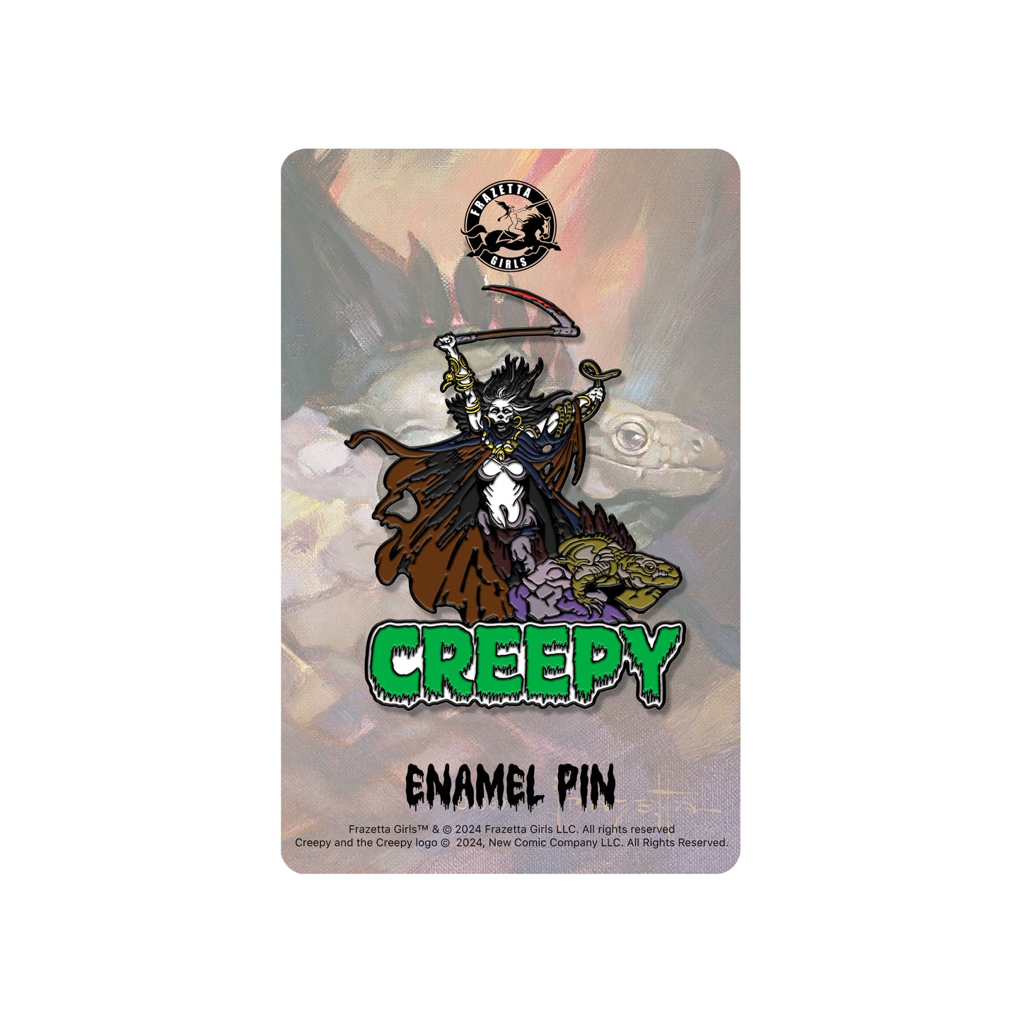 Woman with Scythe x Creepy Enamel Pin (Limited Edition)