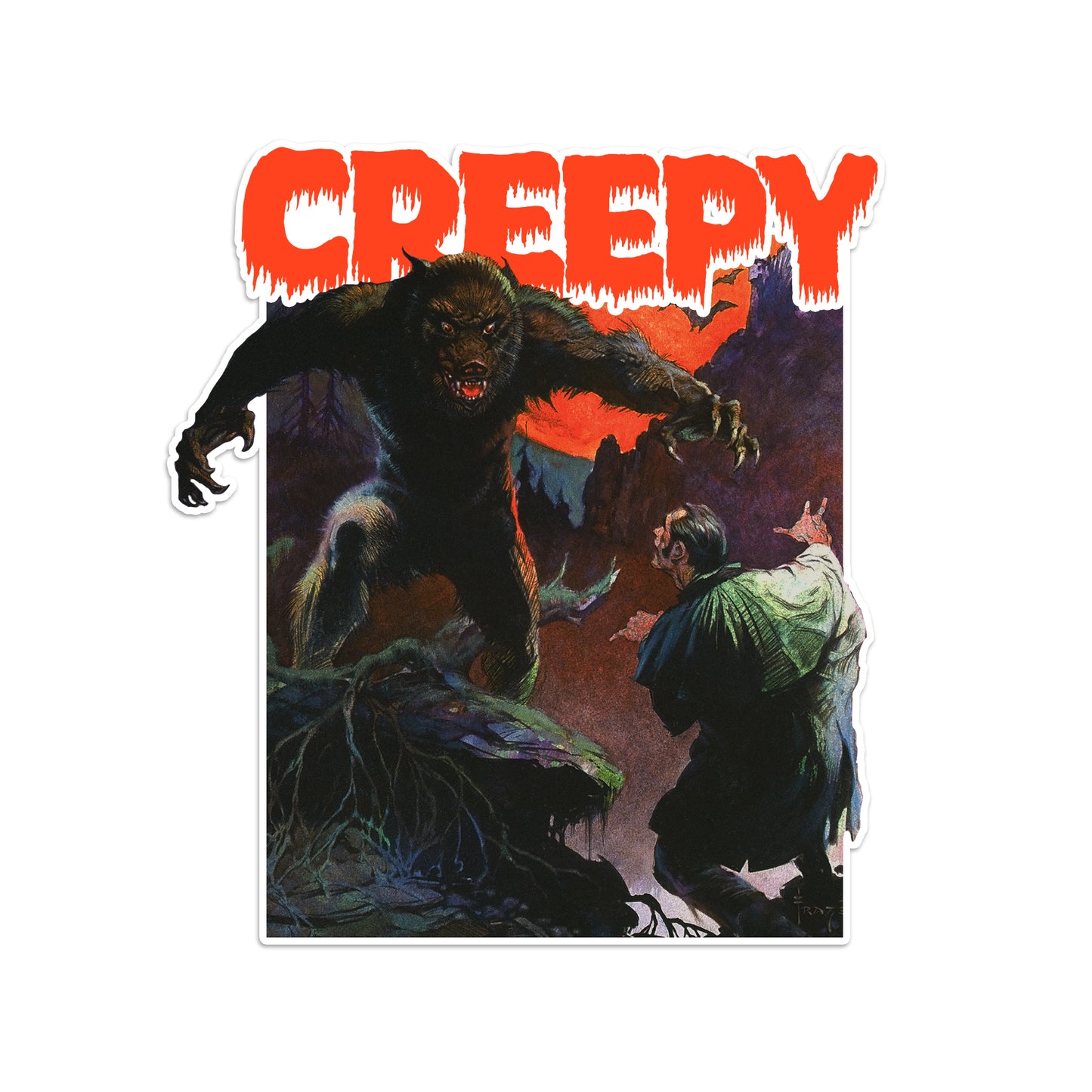 Frazetta x CREEPY Vinyl Sticker Set (4)