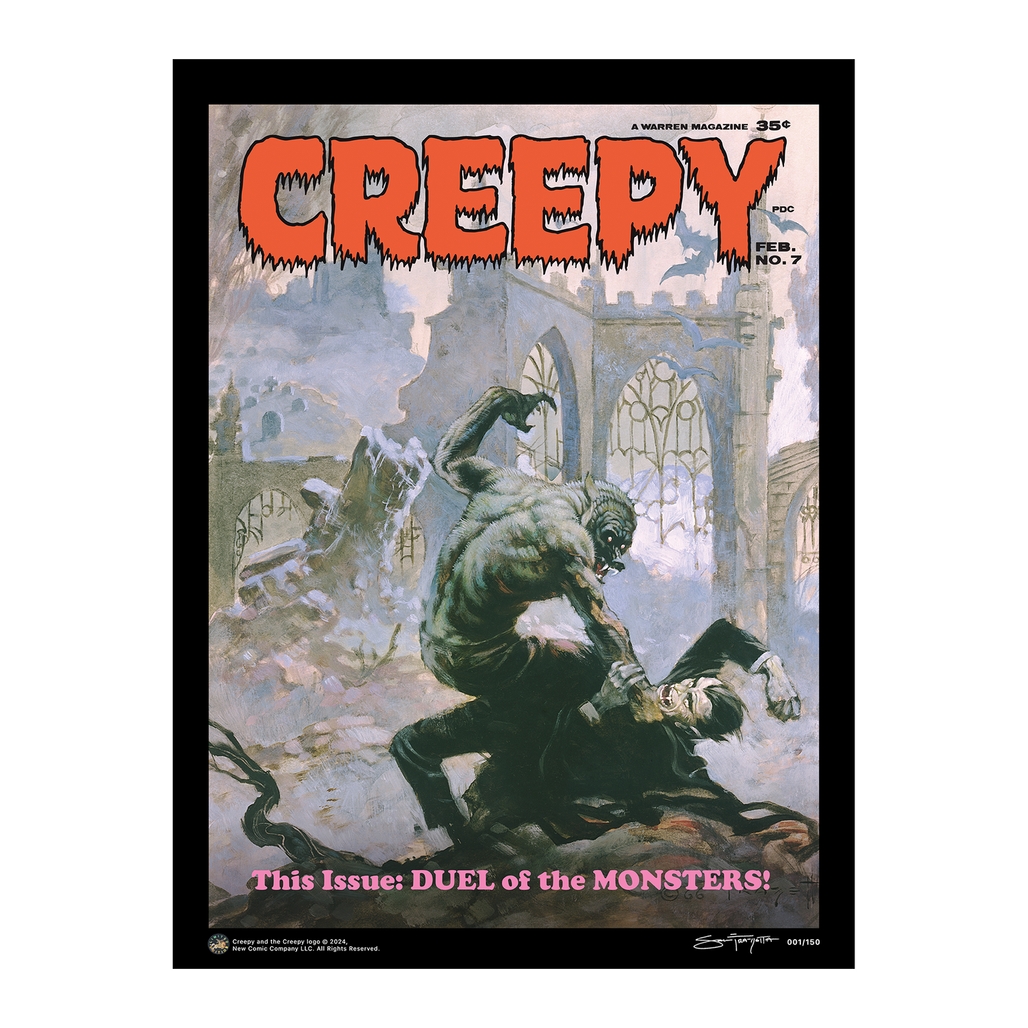 Frazetta x CREEPY #7 (Dracula Meets Wolfman) Limited Edition Giclée