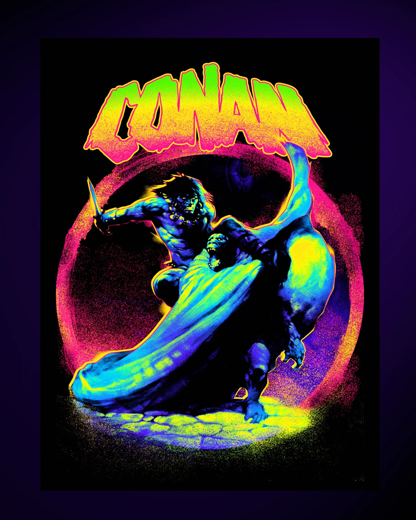 Conan (Man Ape) Flocked Blacklight Poster (18"x24")