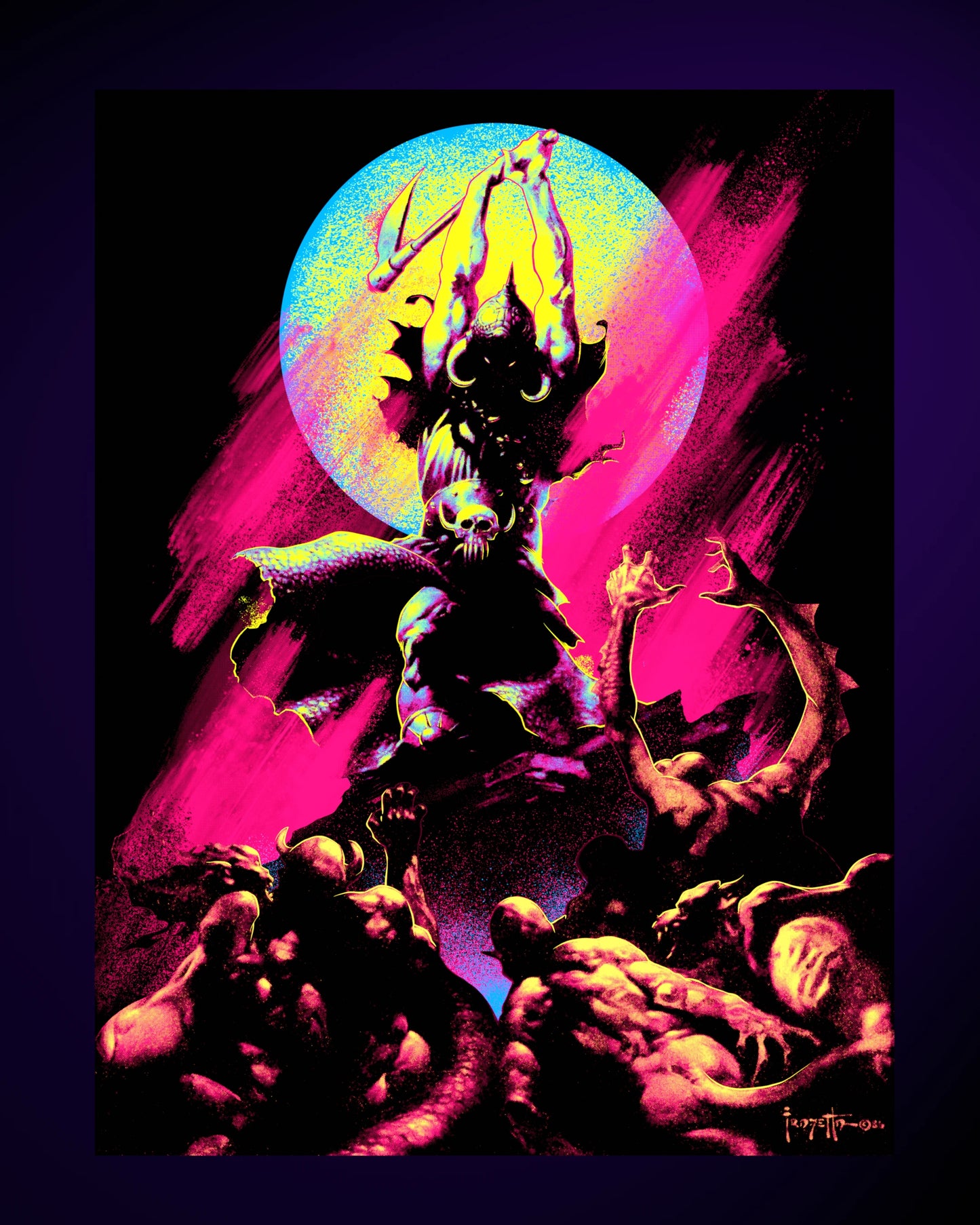 Death Dealer II Flocked Blacklight Poster (18"x24")