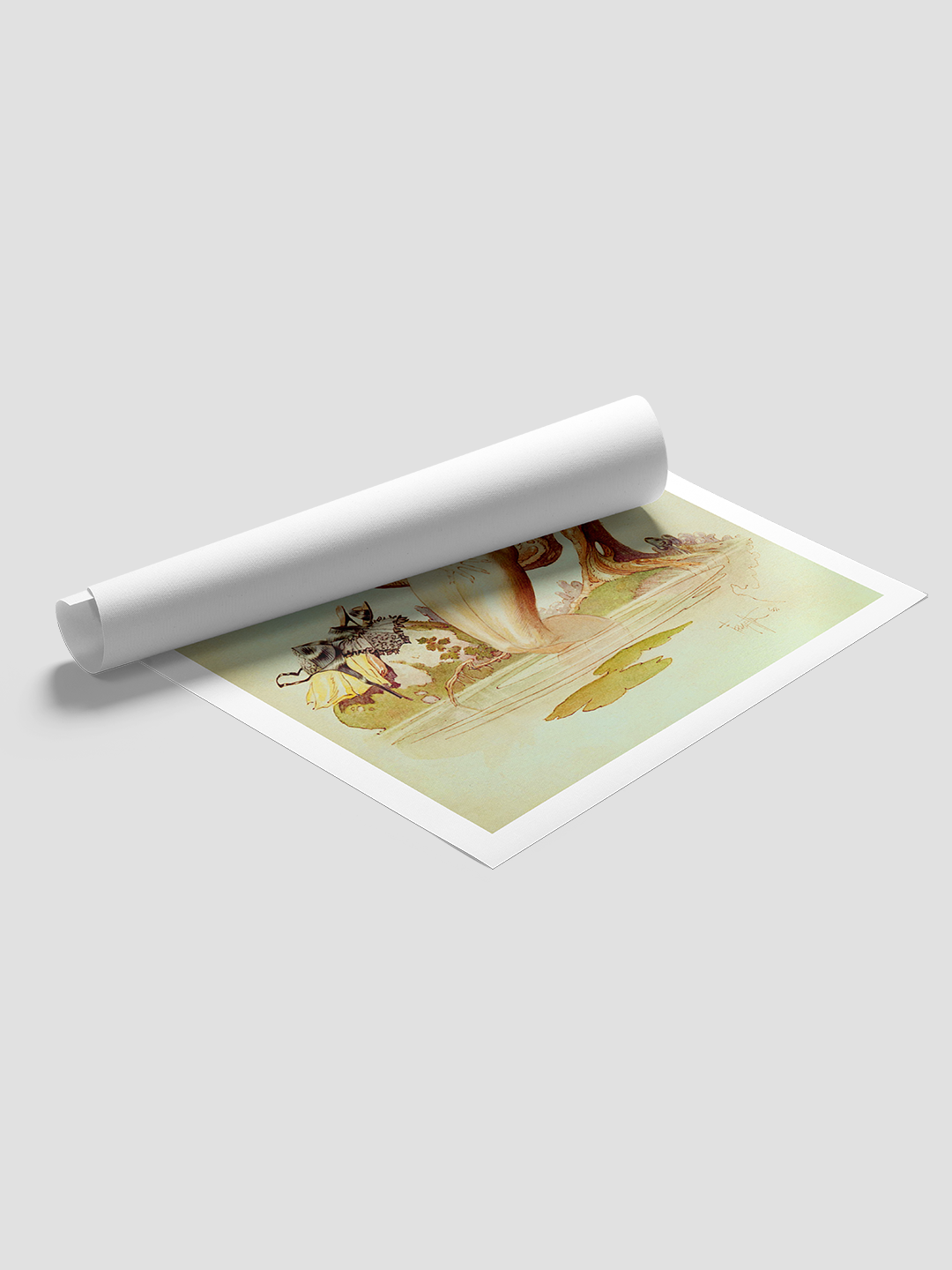 Girl Bathing Print