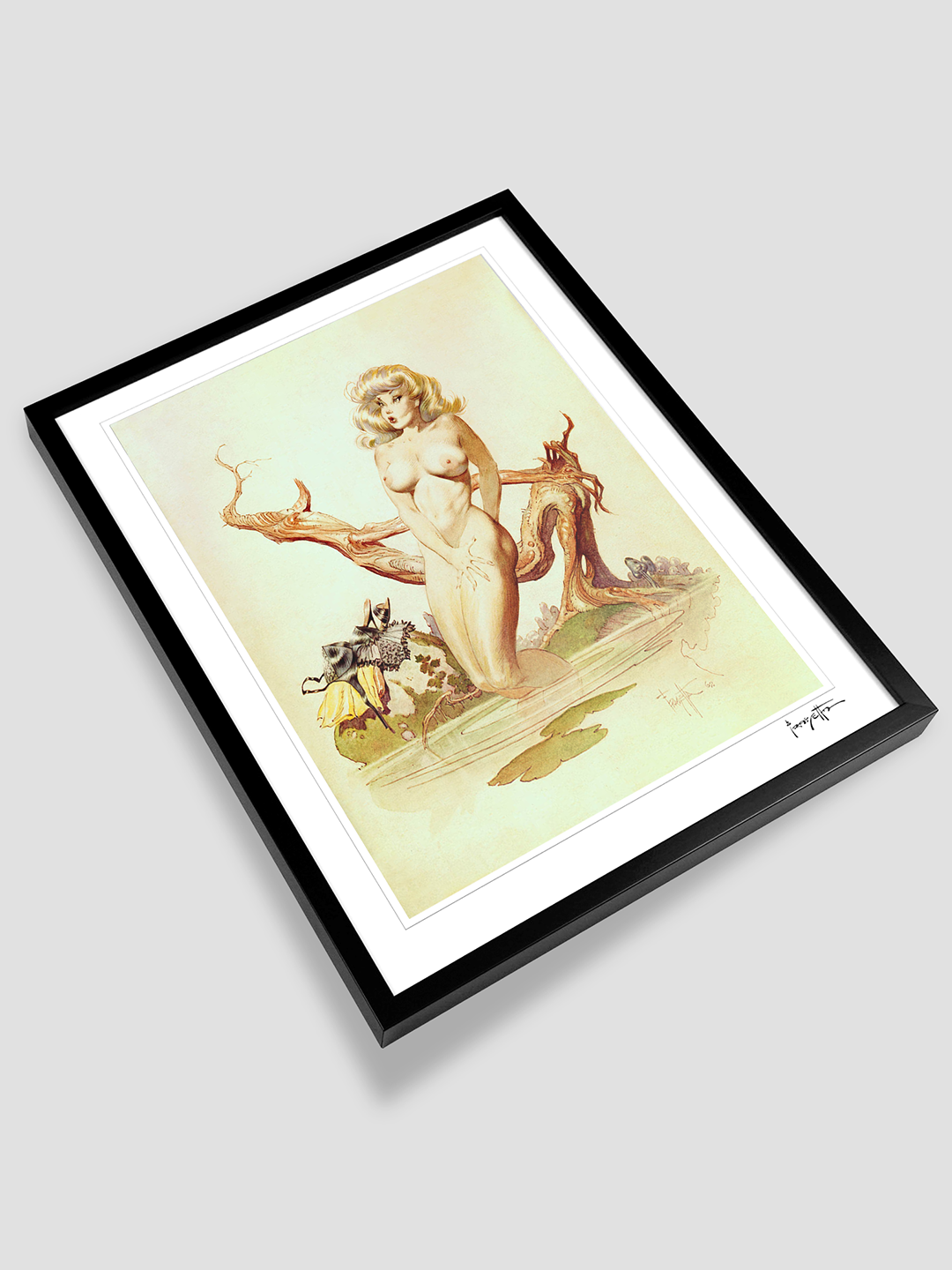 Girl Bathing Print