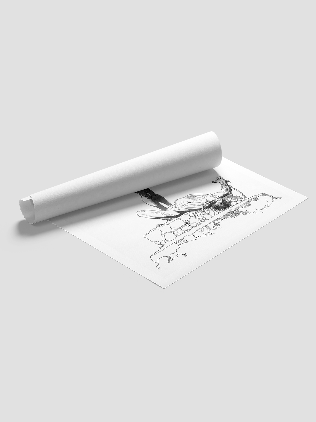 Girl with Dagger Print