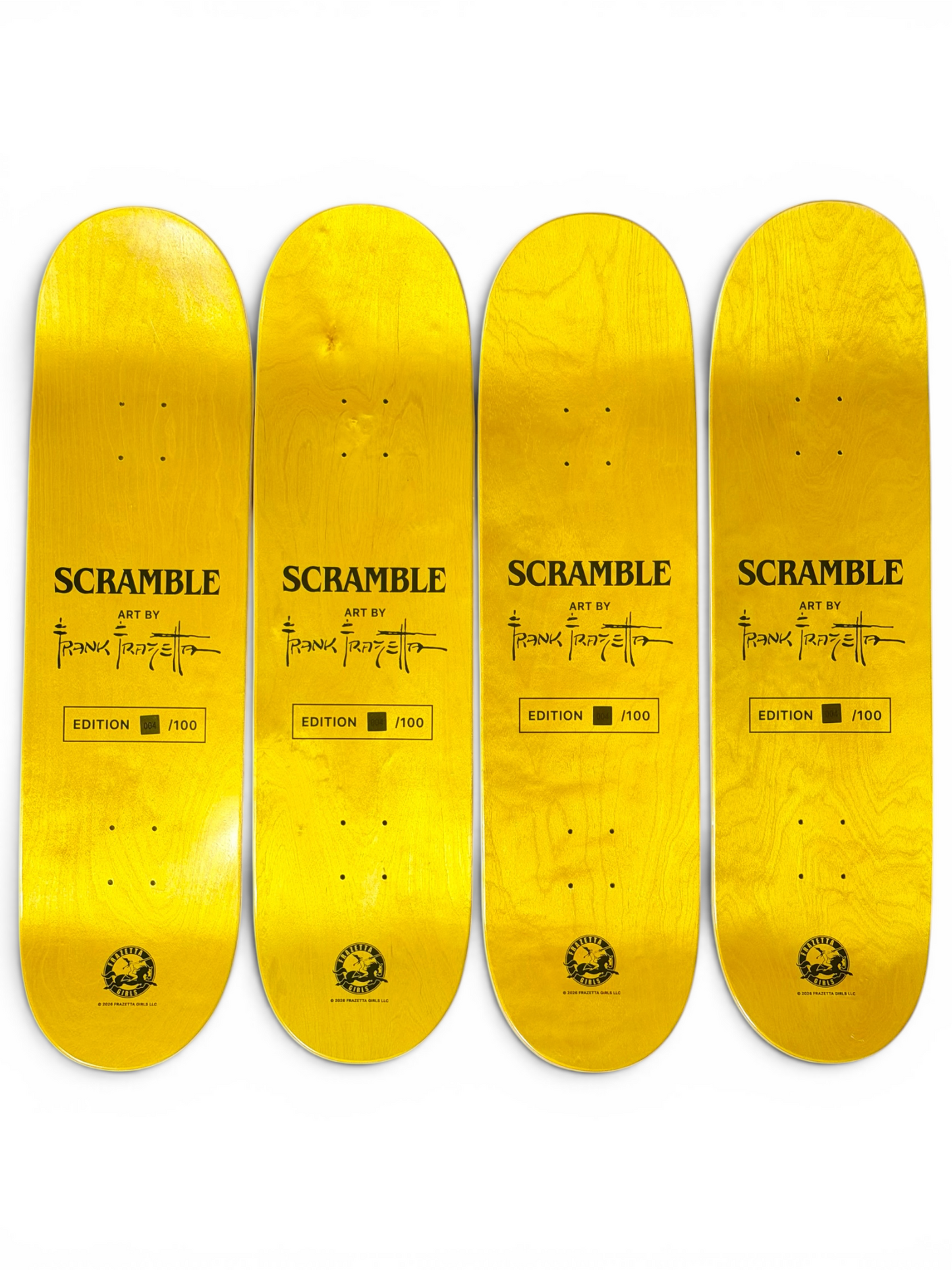 Scramble Quadriptych Skateboard Deck Set (4)