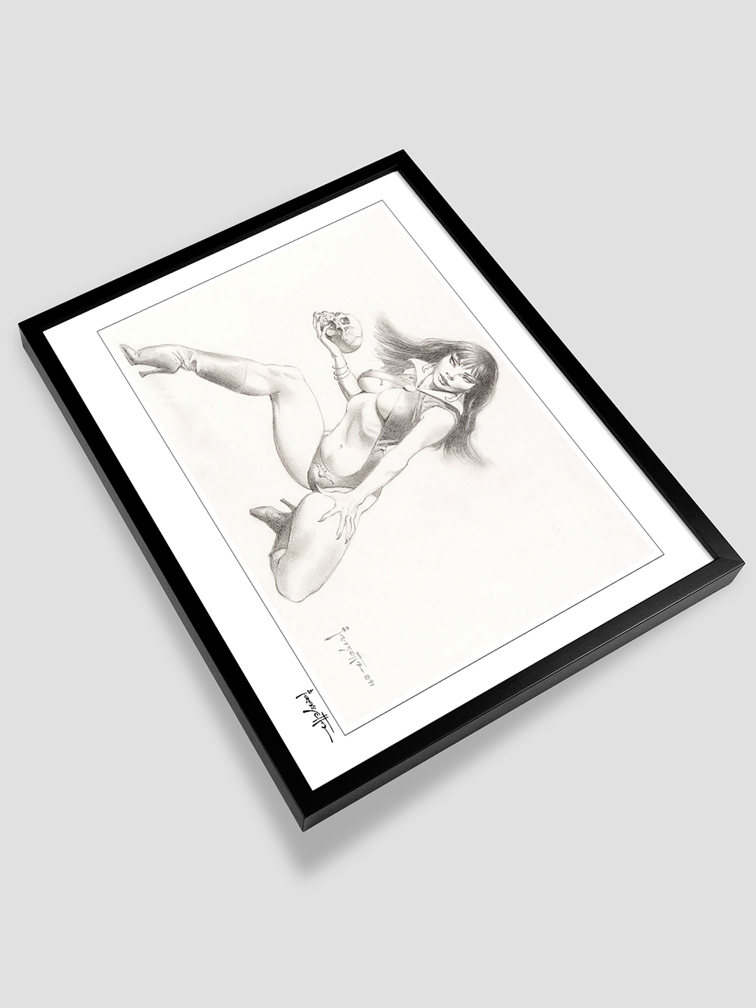 Frazetta Vampirella Pencil Print