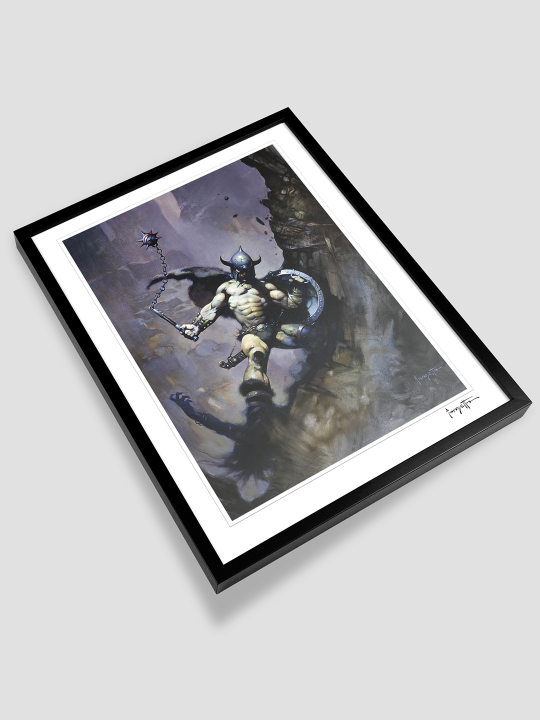 Warrior with Ball and Chain Print