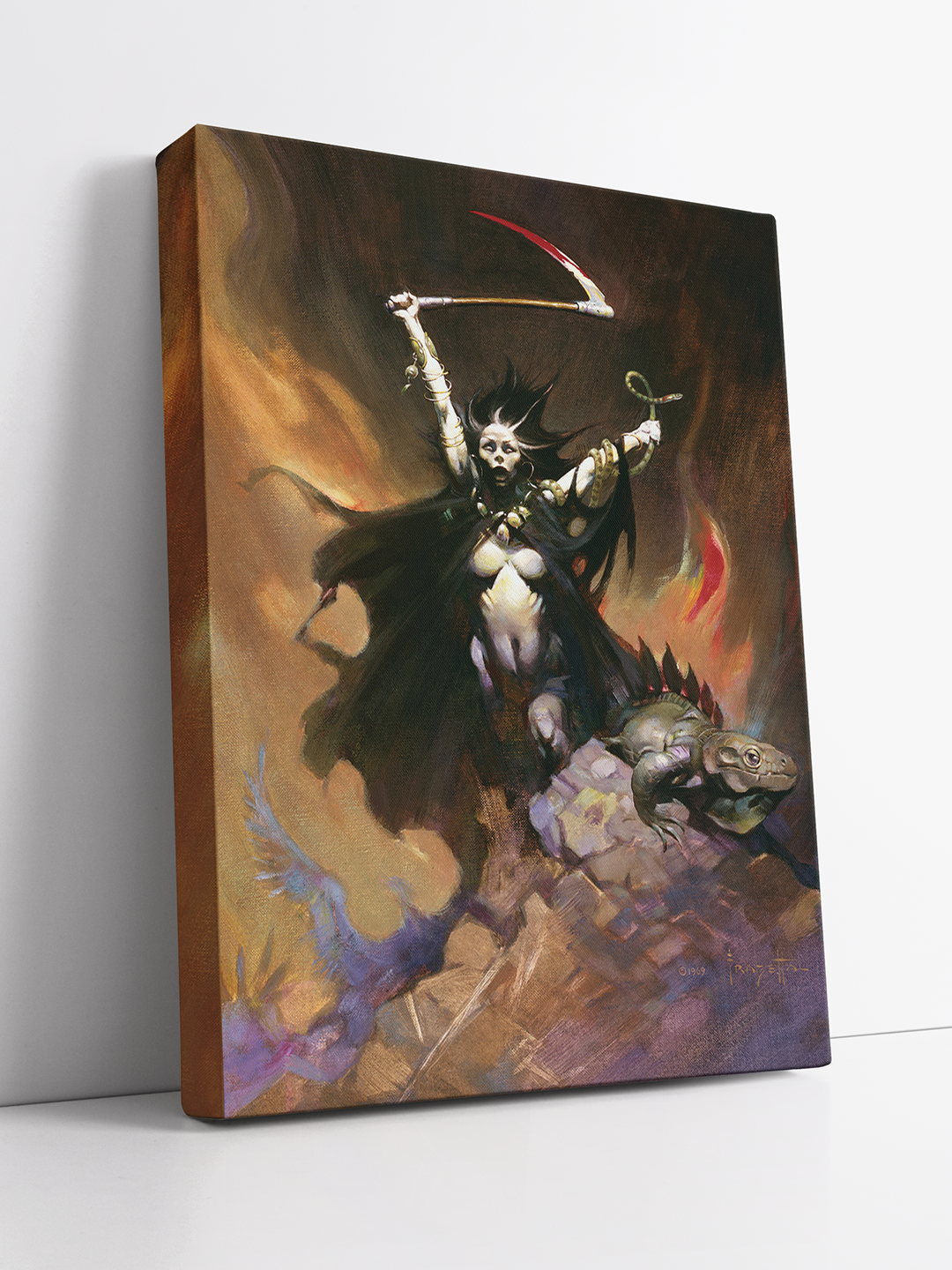 Woman with Scythe Print