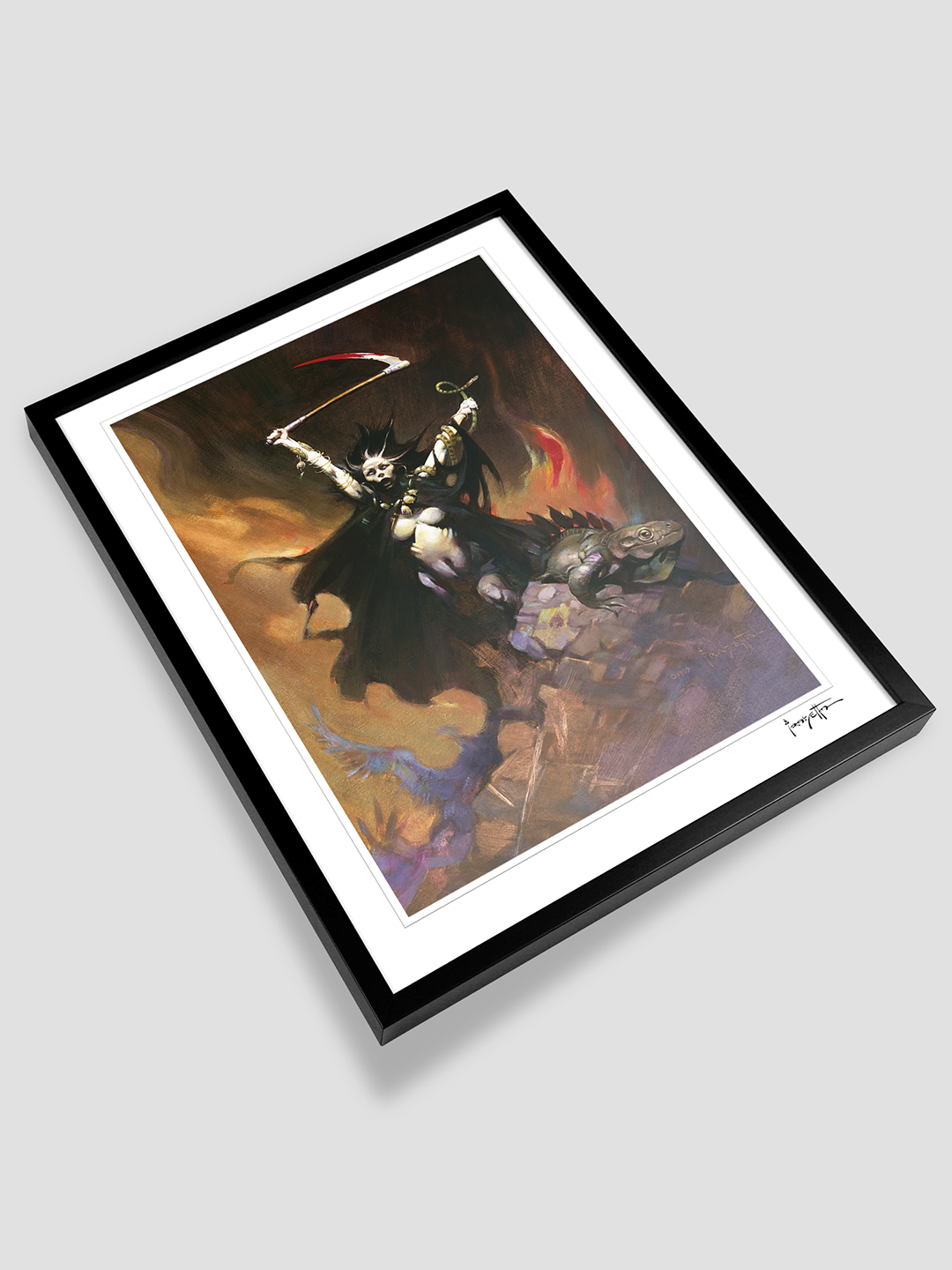 Woman with Scythe Print