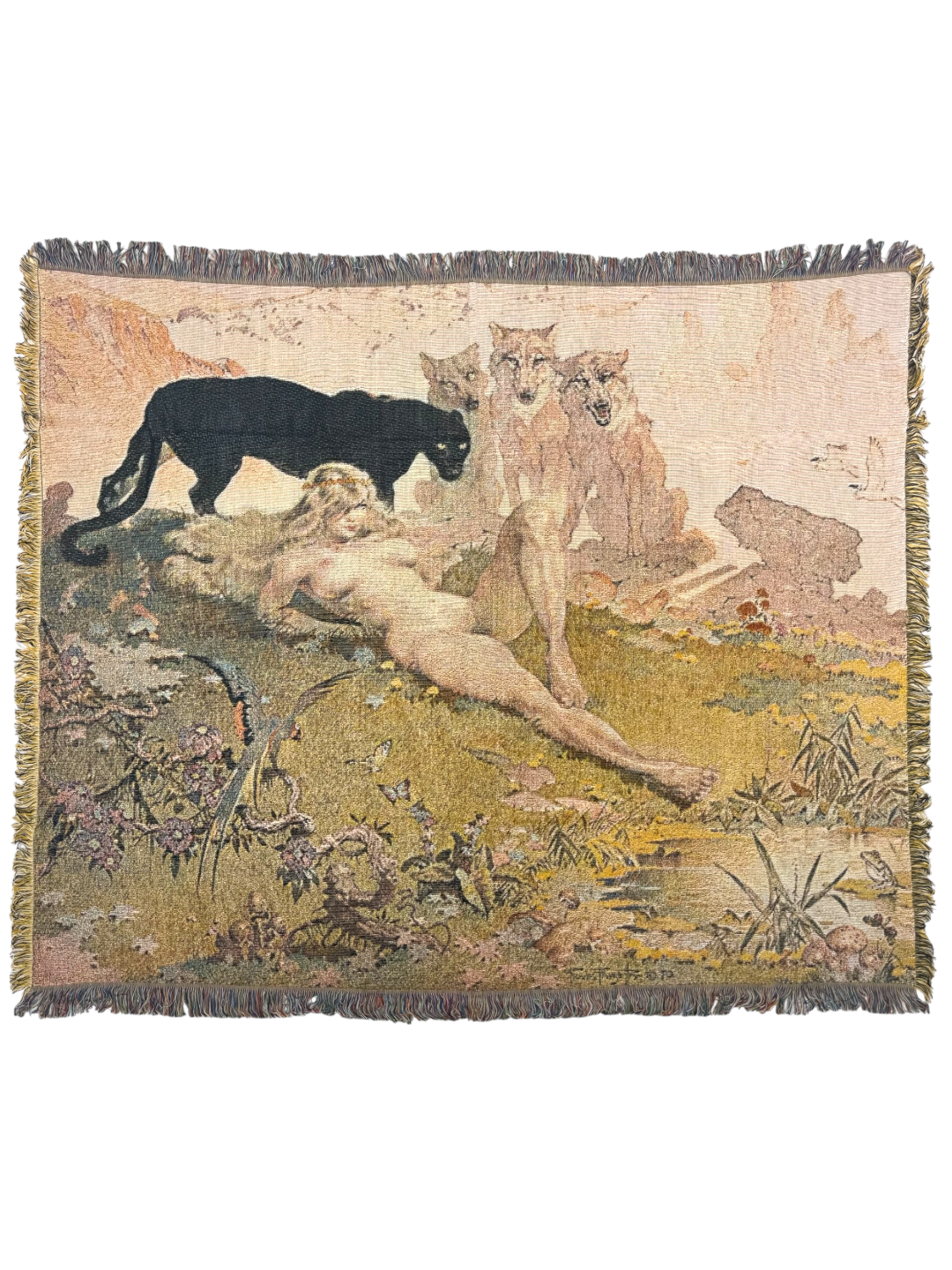 Golden Girl 100% Cotton Blanket Wall Tapestry