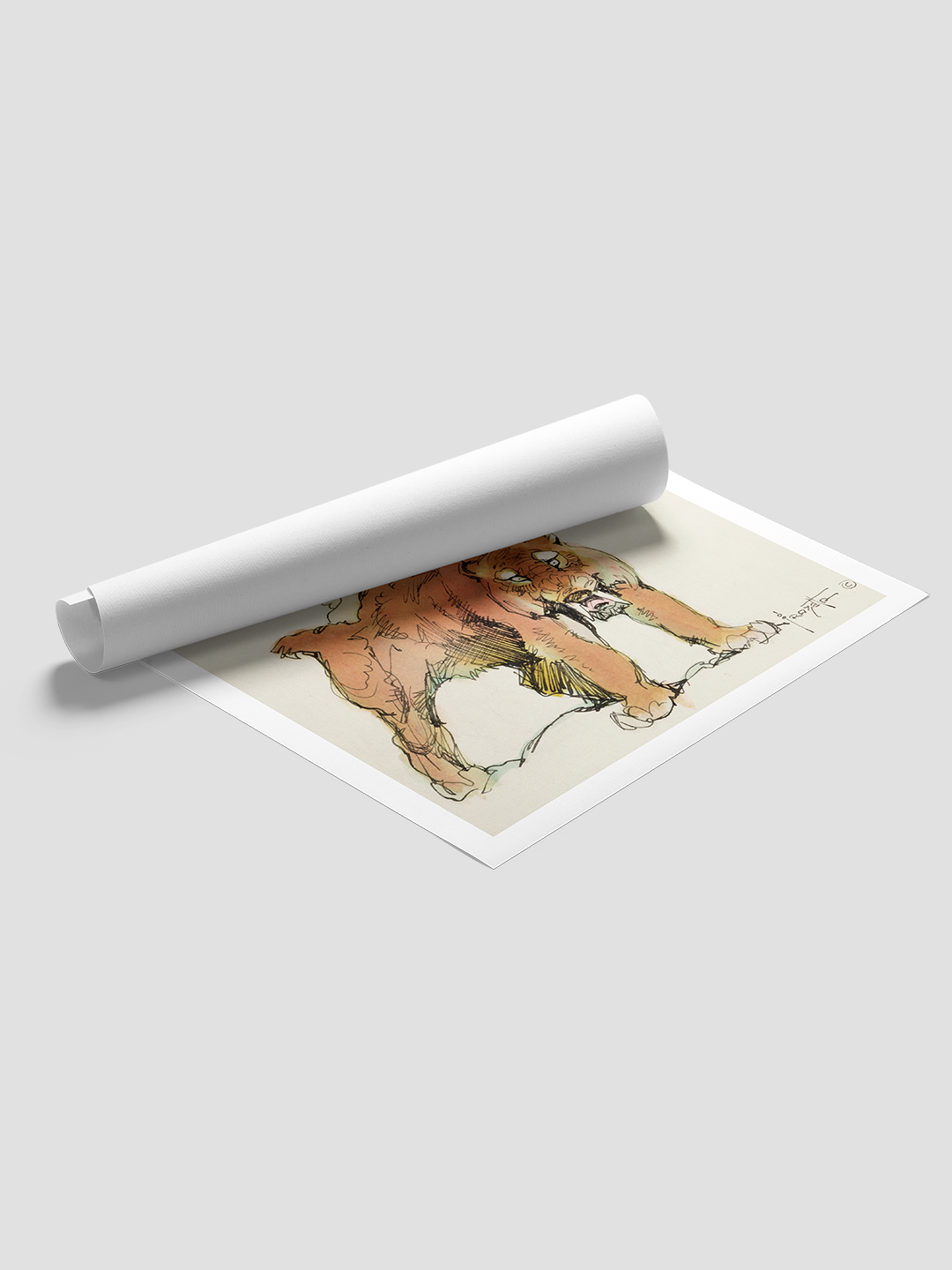 Frazetta Girl and Sabertooth Print
