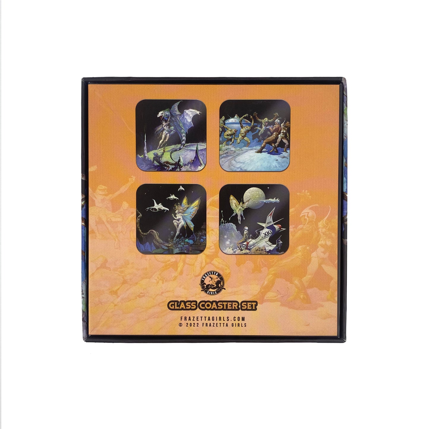 Space Age Premium Glass Coaster Set (4)