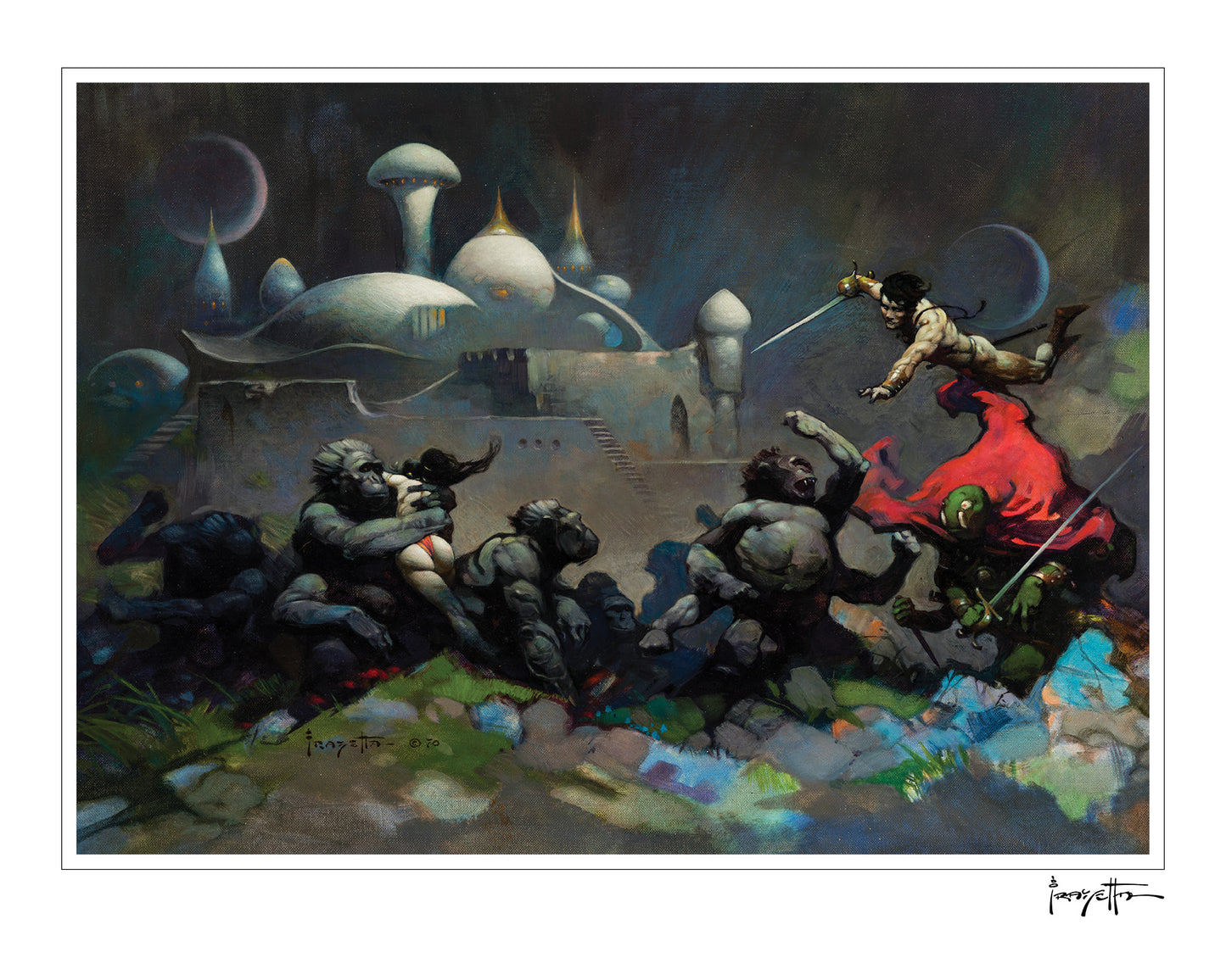 John Carter and the Savage Apes of Mars Print