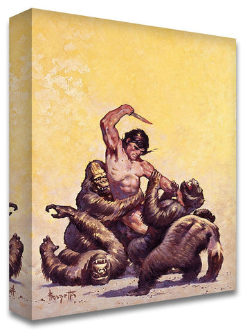 Frazetta Girls, LLC Art Print Fine art print / Stretched on wooden bar / 18x24 Tarzan #5 Print