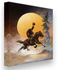 FrazettaGirls Art Print Canvas / Stretched on wooden bar / 16x20 Headless Horseman Print