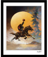 FrazettaGirls Art Print Framed print / Stretched on wooden bar / 16x20 Headless Horseman Print