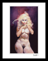 FrazettaGirls Art Print Framed print / Stretched on wooden bar / 18x24 Nude Print