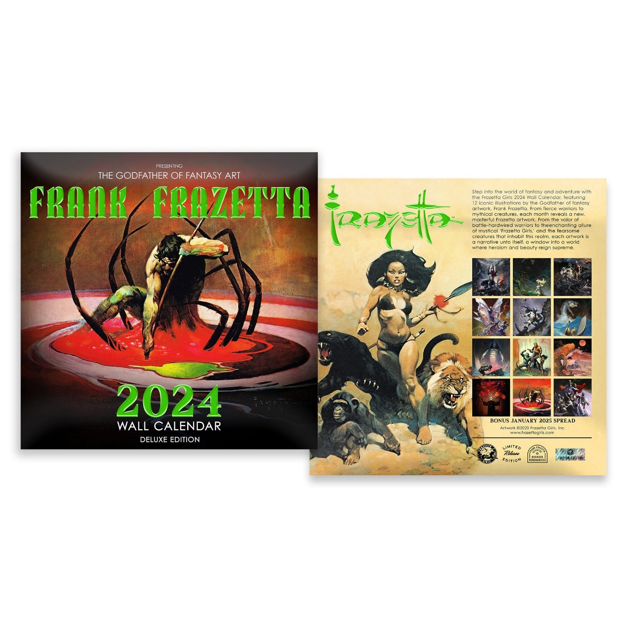 Frank Frazetta 2024 Wall Calendar (Limited Collector’s Edition)