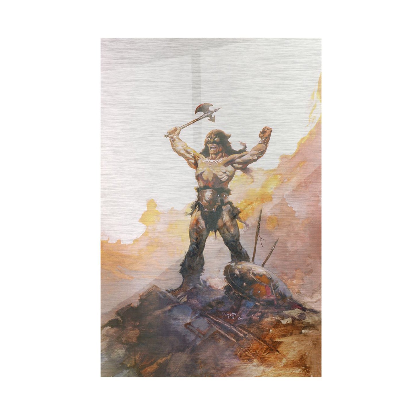 FIRE AND ICE #1 FRANK FRAZETTA (DARKWOLF) METAL COVER (FG EXCLUSIVE)