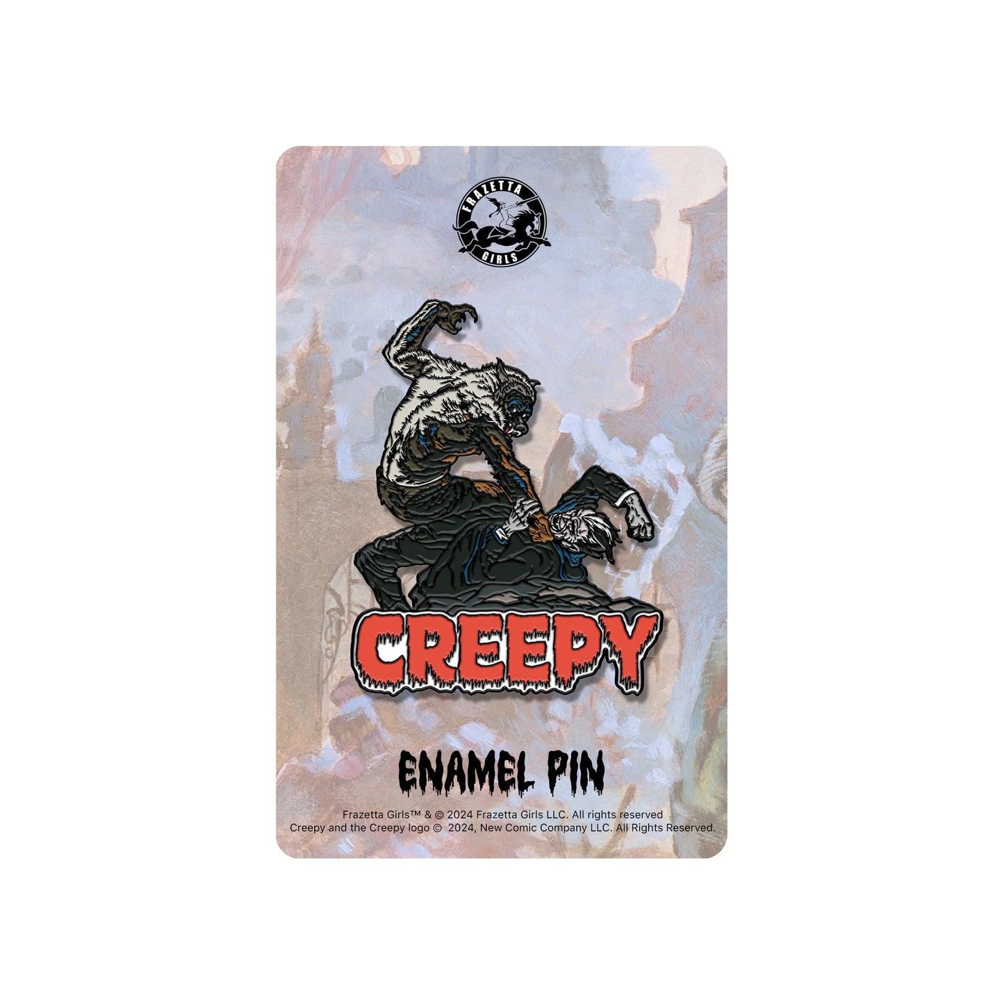 Dracula Meets Wolfman x Creepy Enamel Pin (Limited Edition)