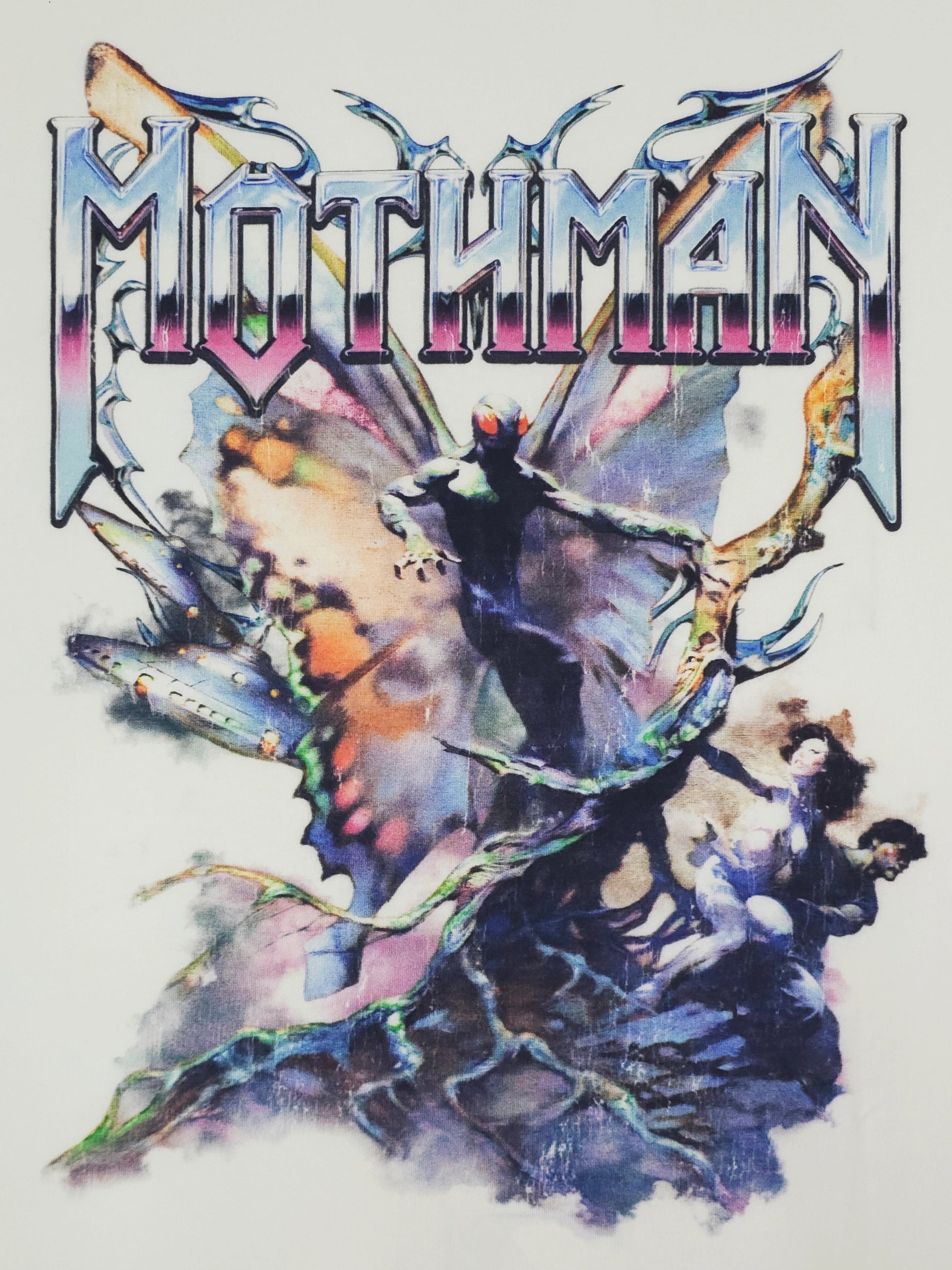 Mothman Graphic Muscle Cut Tee (White)