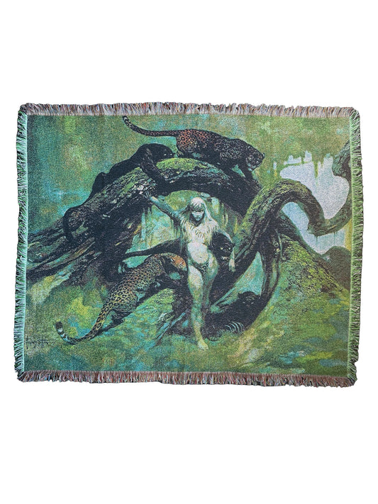 Cat Girl v1 100% Cotton Blanket Wall Tapestry