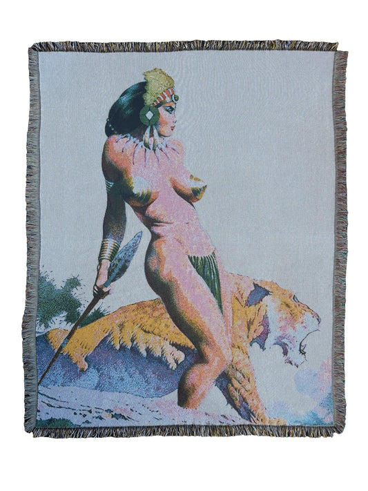 Lion Queen 100% Cotton Blanket Wall Tapestry