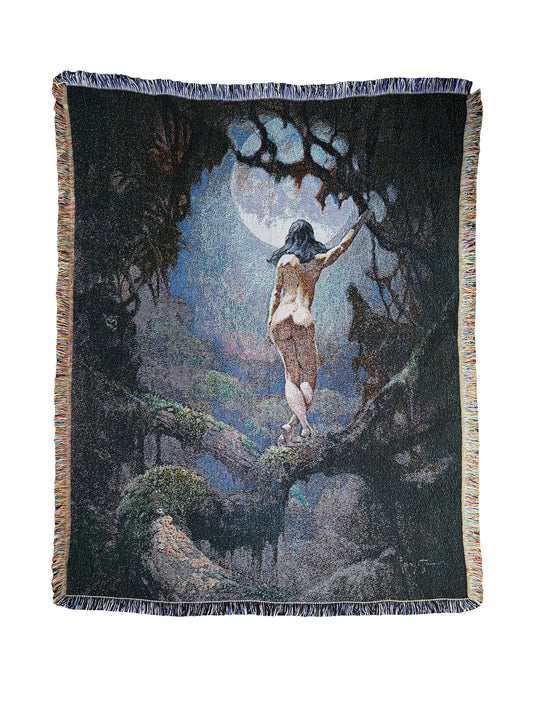 Moon's Rapture 100% Cotton Blanket Wall Tapestry