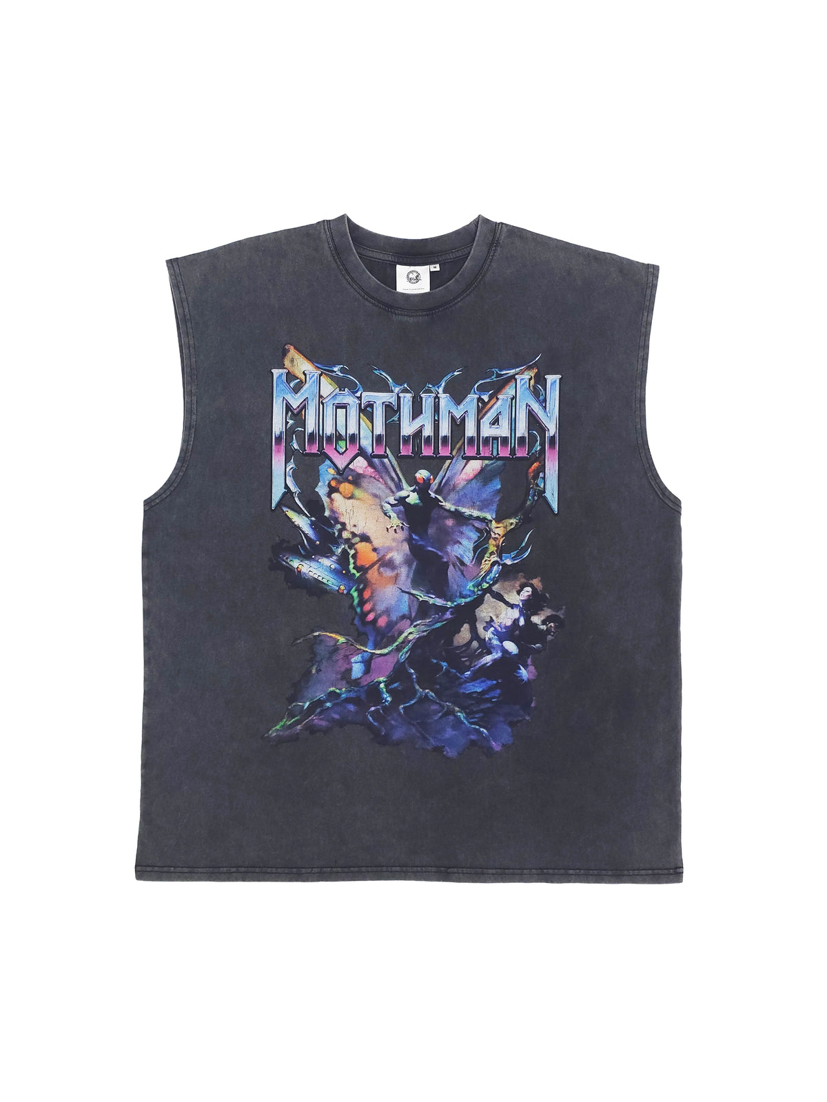 Mothman Graphic Muscle Cut Tee (Black)