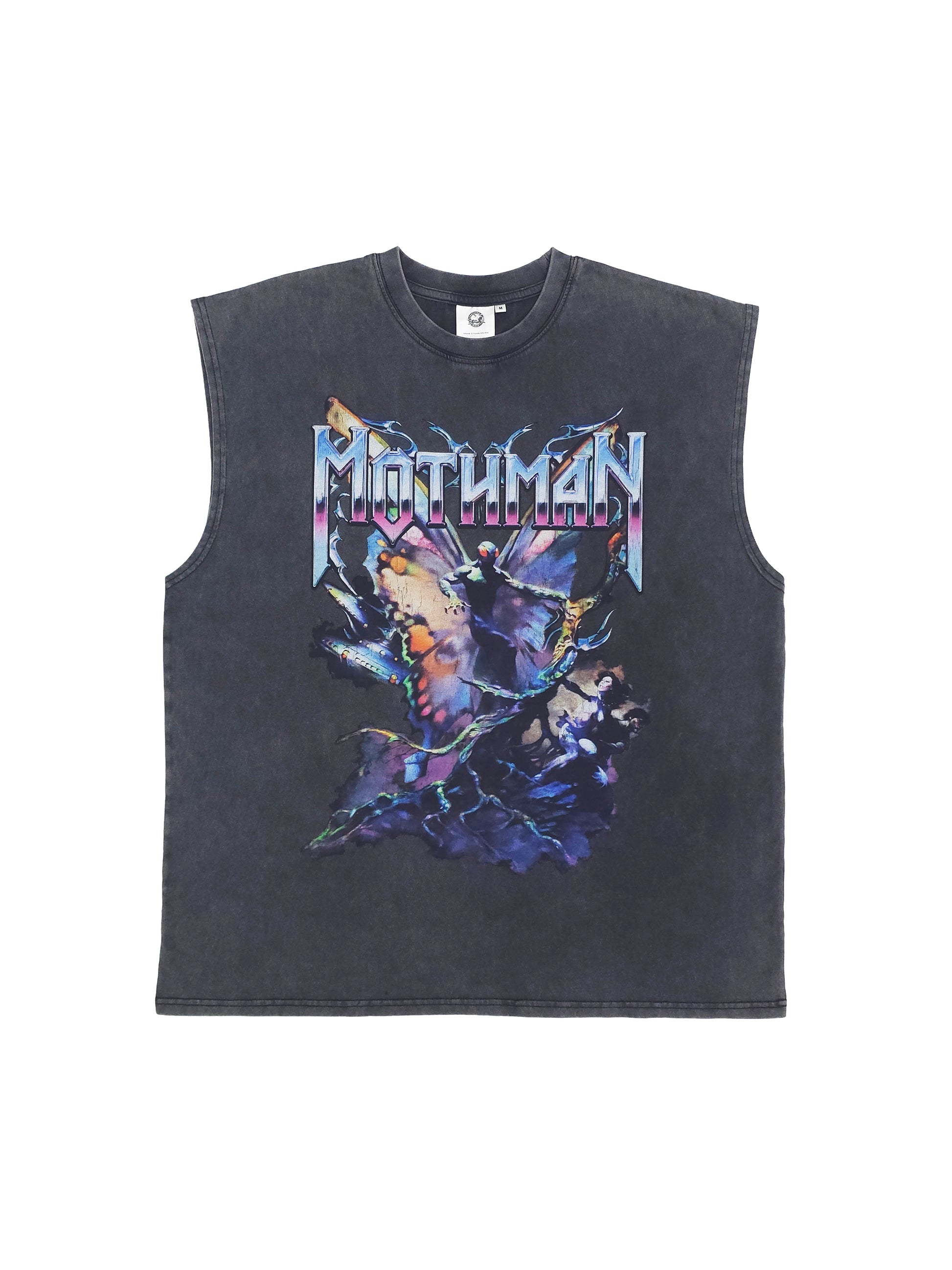 Mothman Graphic Muscle Cut Tee (Black)