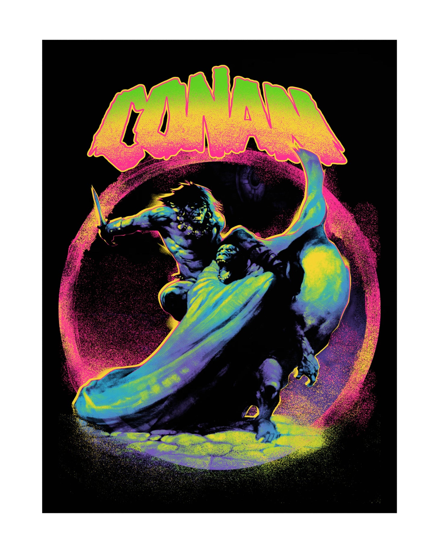 Conan (Man Ape) Flocked Blacklight Poster (18"x24")