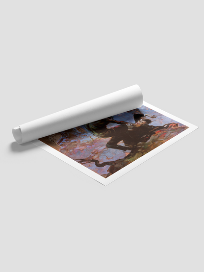 Dracula Meets Wolfman Print