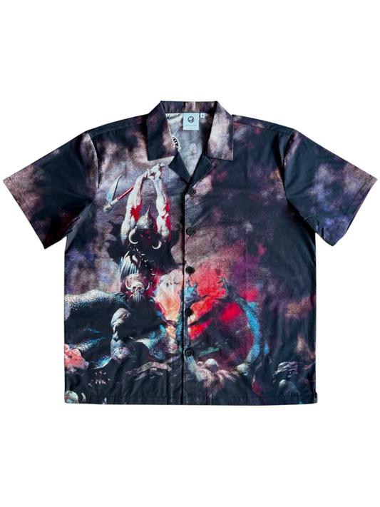 Frazetta "Death Dealer II" Camp Collar Shirt