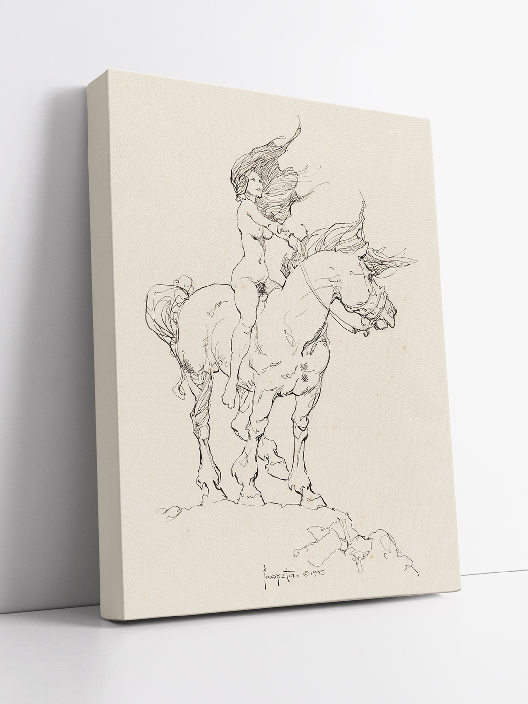 Girl on Horse Print