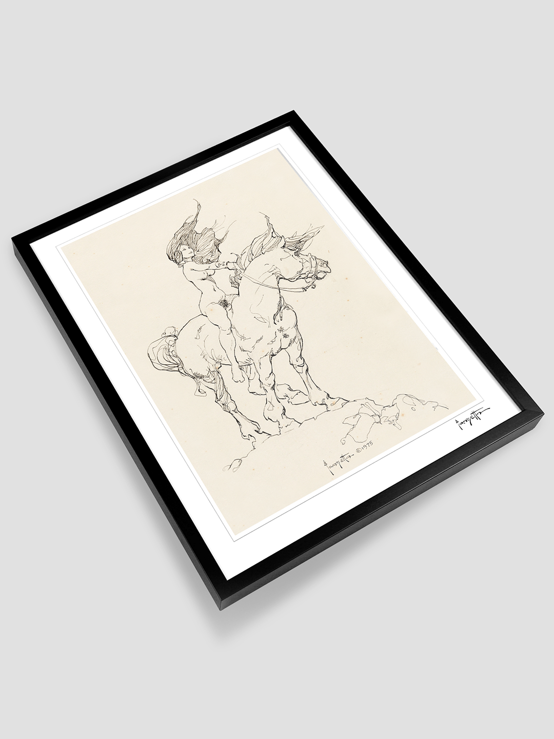 Girl on Horse Print