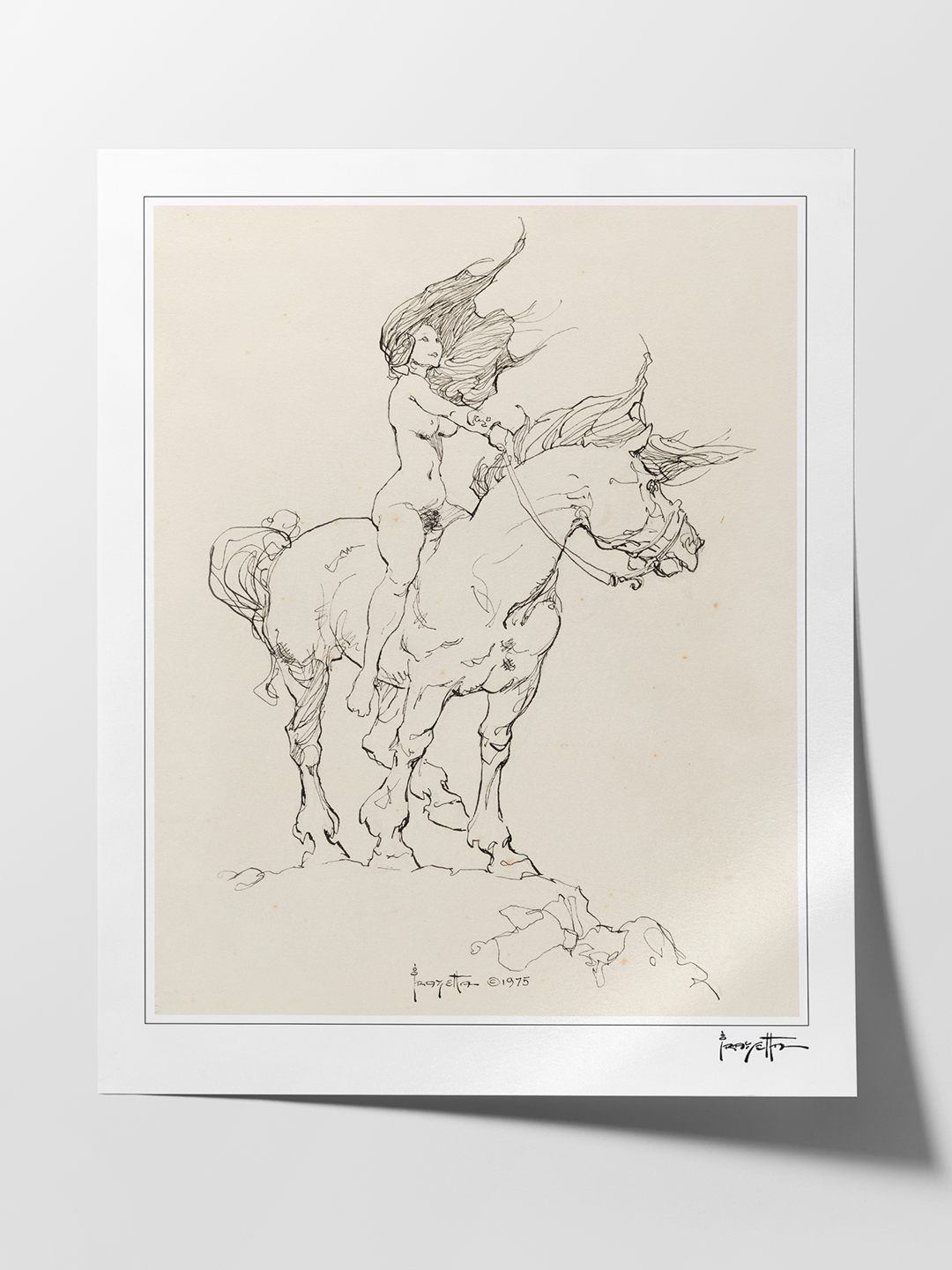 Girl on Horse Print