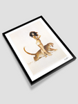 Girl with Leopard (Familiars) Print