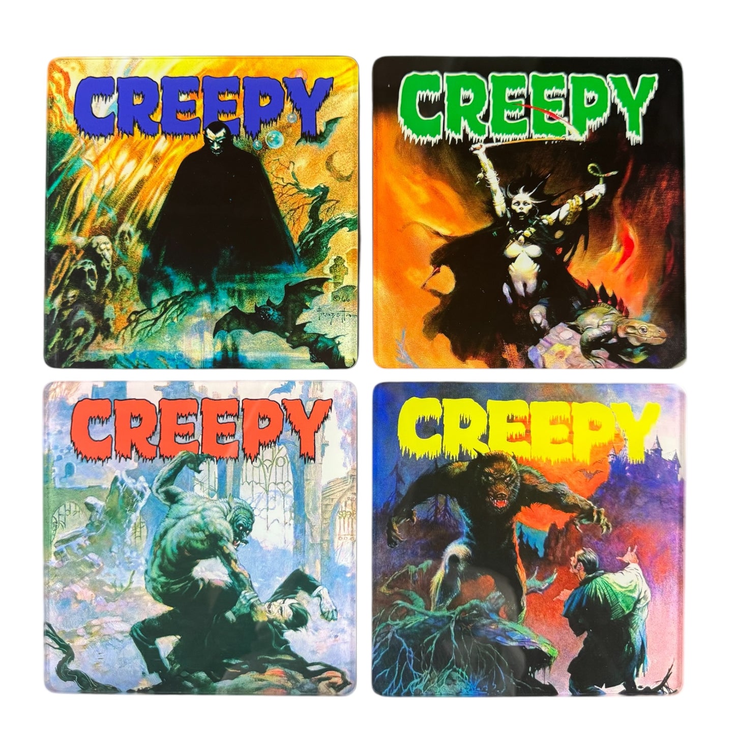 Frazetta x CREEPY Glass Coaster Set (4)