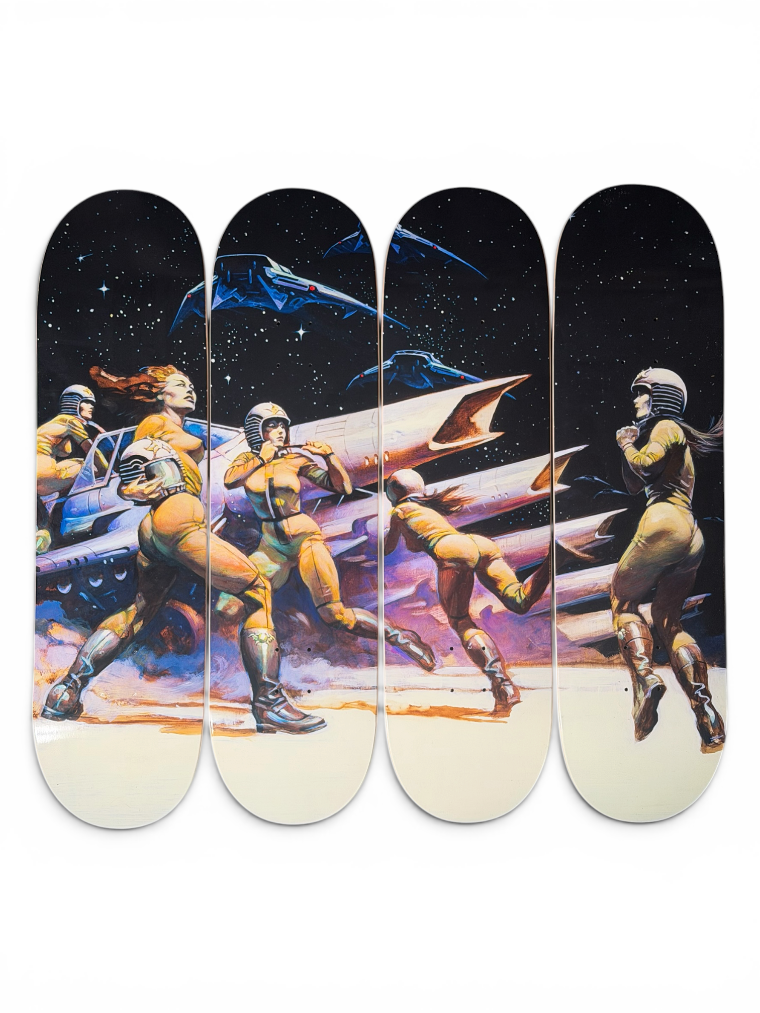 絵画 like a skater Scramble Quadriptych Skateboard Deck Set (4)