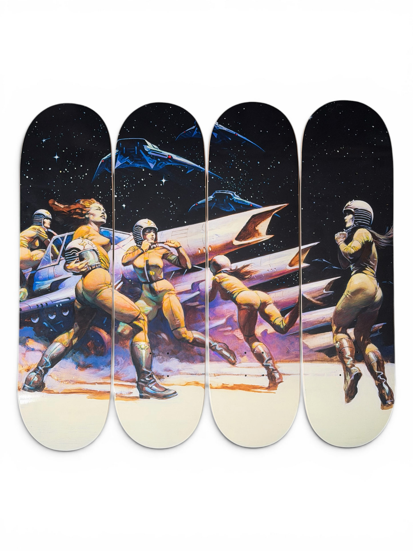 Scramble Quadriptych Skateboard Deck Set (4)