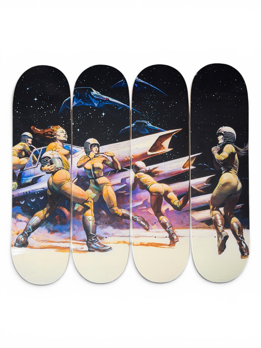 Scramble Quadriptych Skateboard Deck Set (4)