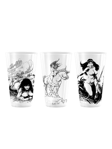 Frazetta Girl Pint Glass Set of (3)