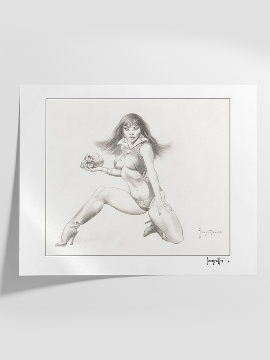 Frazetta Vampirella Pencil Print