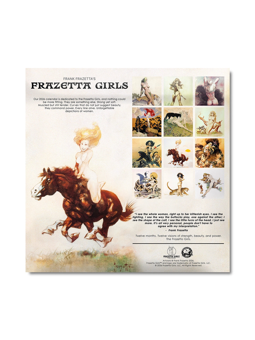 Frank Frazetta "Frazetta Girls" 2026 Wall Calendar