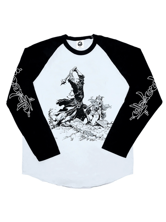 Eowyn vs Nazgul Lord Raglan L/S T-Shirt