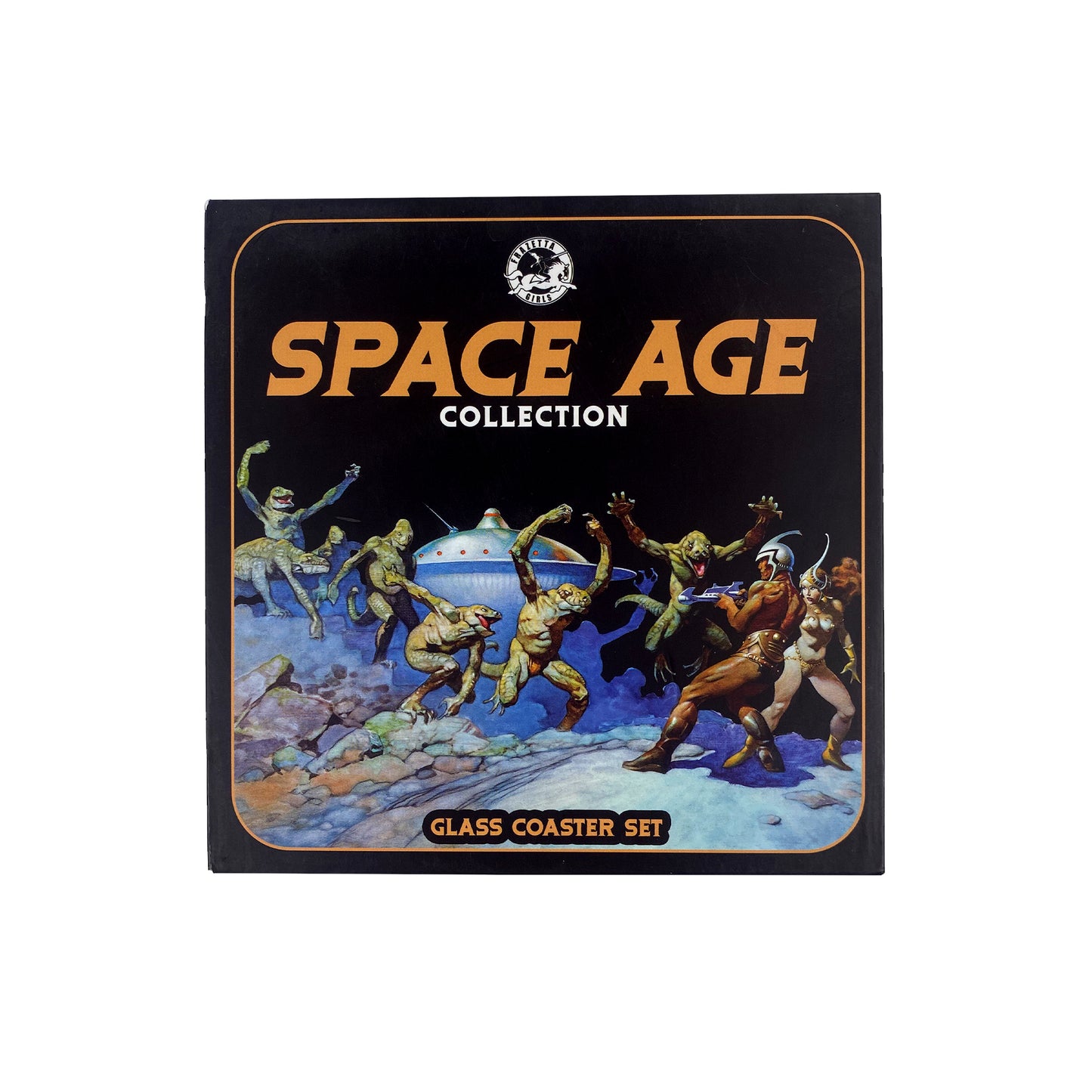 Space Age Premium Glass Coaster Set (4)