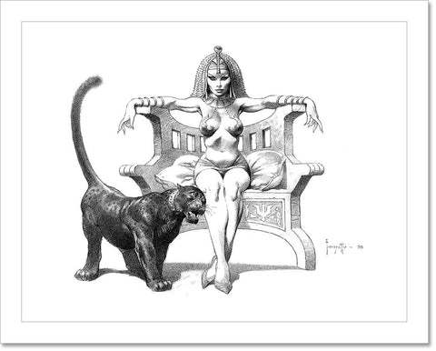 Queen and Panther Pencil Print