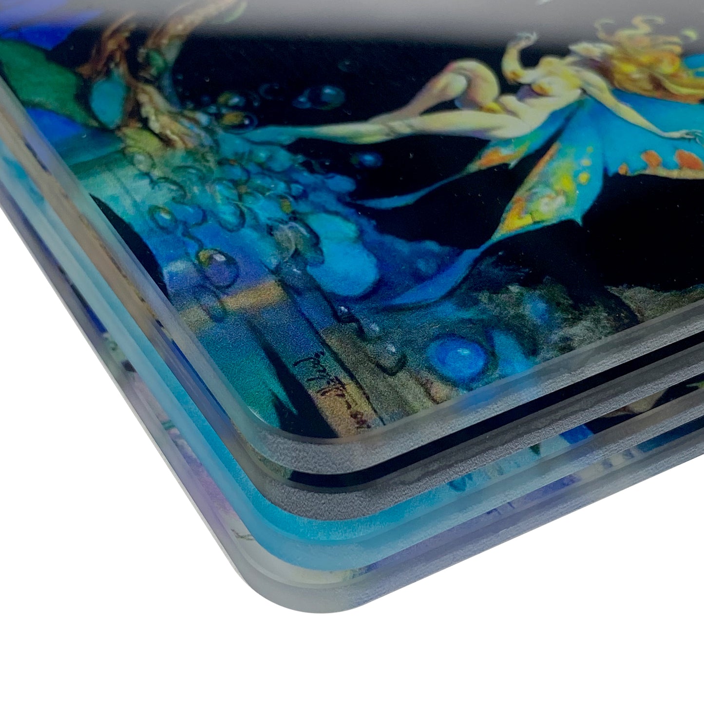 Space Age Premium Glass Coaster Set (4)