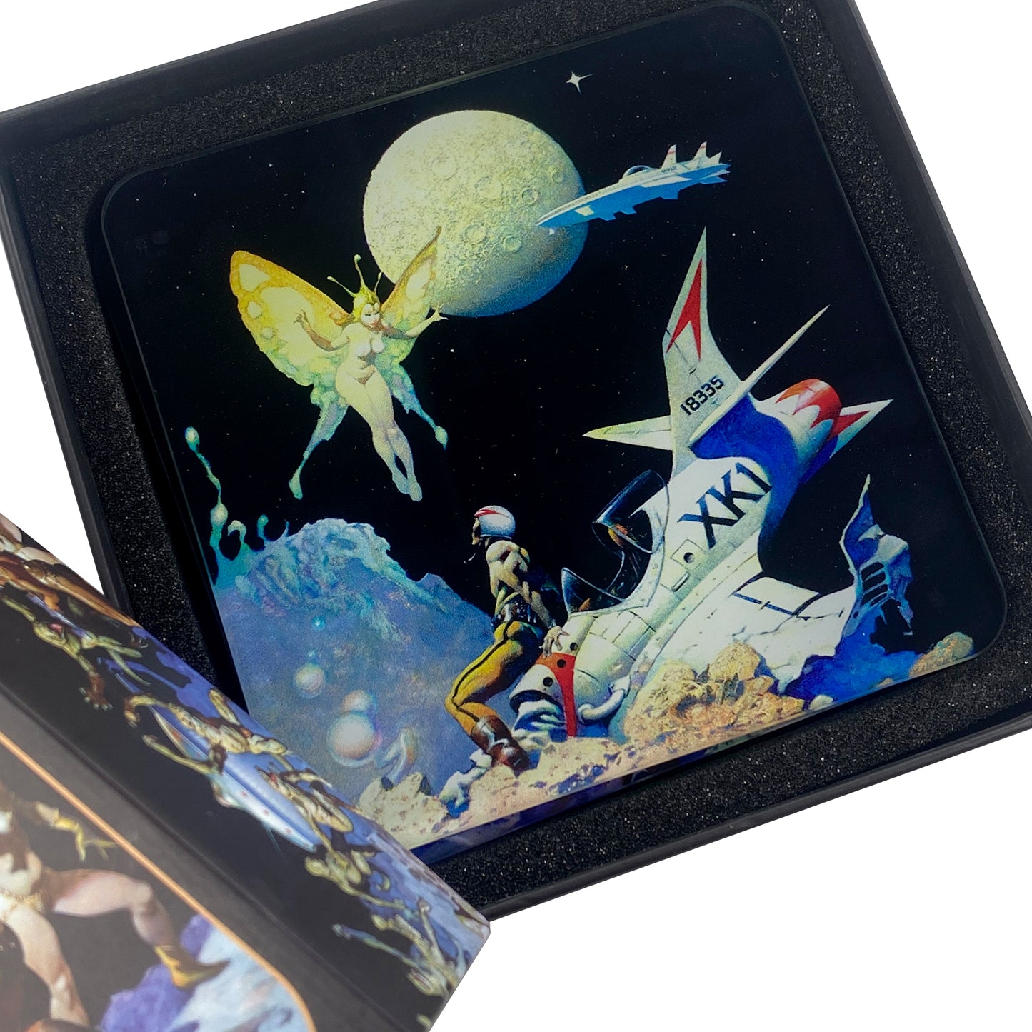 Space Age Premium Glass Coaster Set (4)